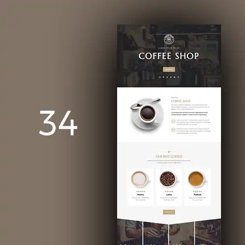 Morning Roast — Divi / WordPress, Cafés & tea rooms, Template 34