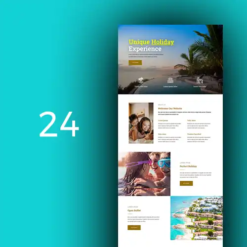 Harbour House — Divi / WordPress, Hotels & holiday stays, Template 24